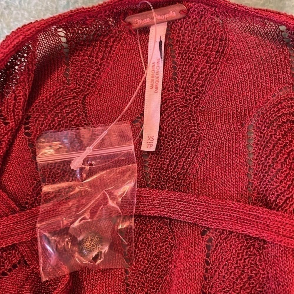 Free People Rust Tank Tunic Top Size XS NWOT